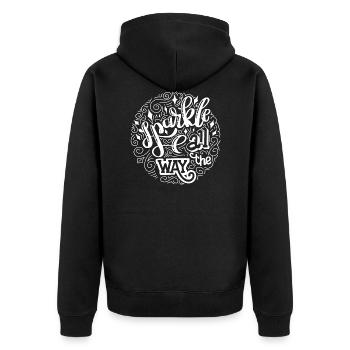 Brillance paillettes - Veste à capuche bio Premium Unisexe - noir - Dos - Nico (187cm)