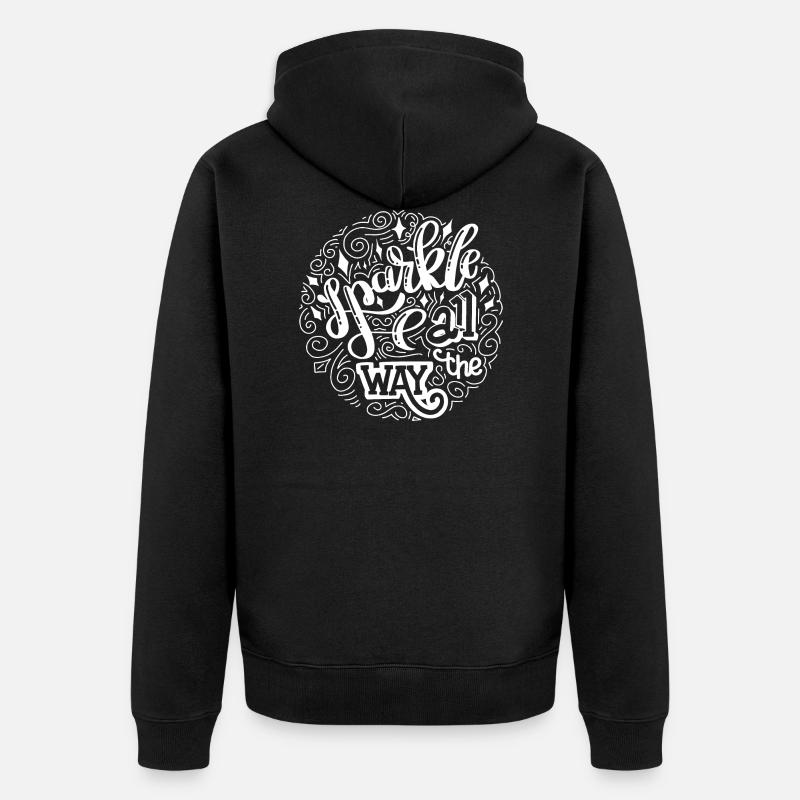Glanz Glitzern - Unisex Premium Bio Zip Hoodie - Schwarz
