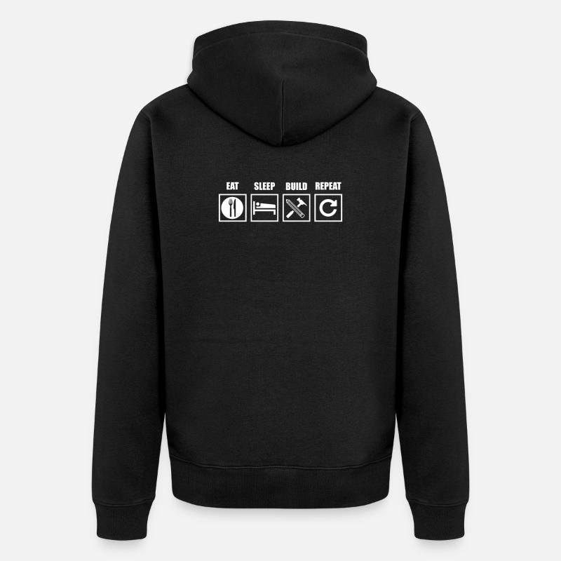 Menuisiers - Veste à capuche bio Premium Unisexe - noir
