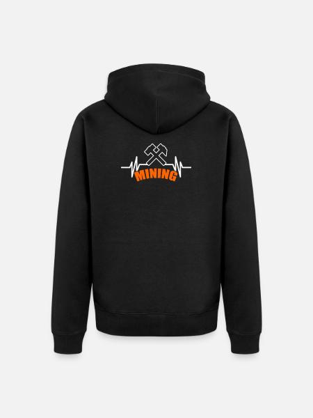 Miners T-Shirt & Gift Idea Knappe - Unisex Premium Organic Zip Hoodie - black