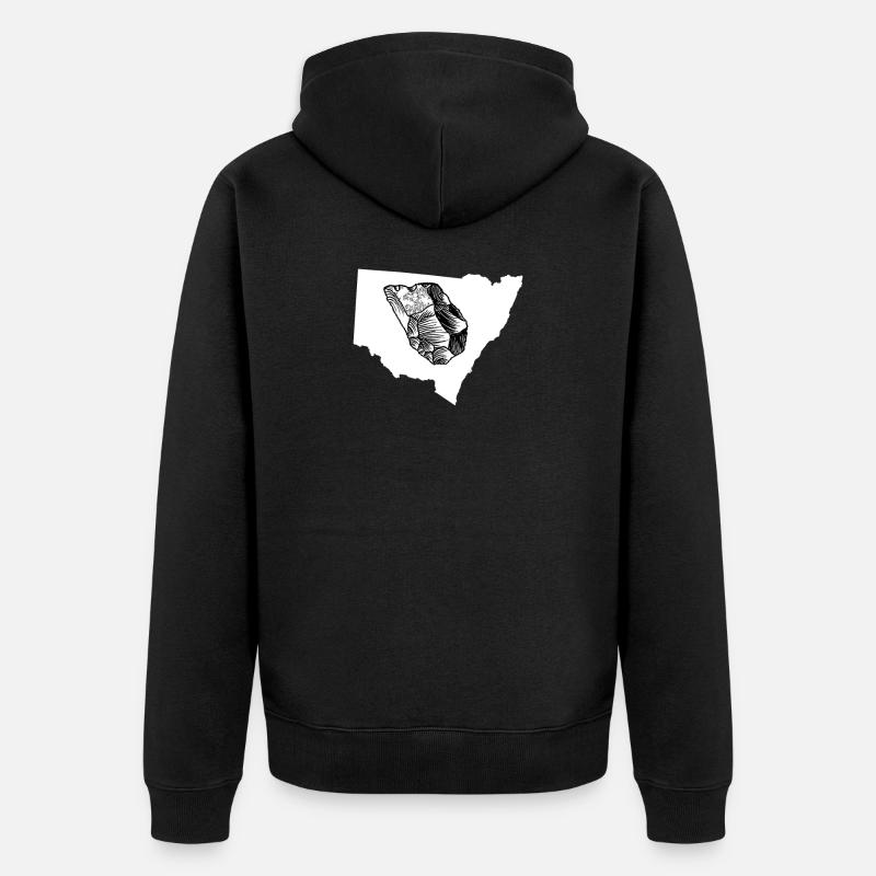 Stein - Unisex Premium Bio Zip Hoodie - Schwarz