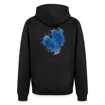 Gradient blob of paint splash painter gift - Unisex Premium Organic Zip Hoodie - black - Back - Nico (187cm)