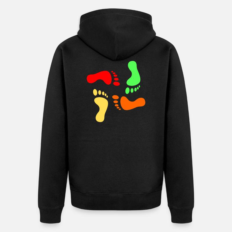 empreintes - Veste à capuche bio Premium Unisexe - noir