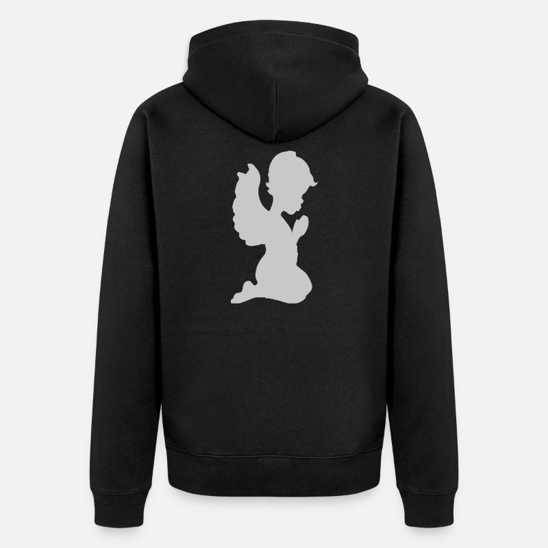 ange priant - Veste à capuche bio Premium Unisexe - noir