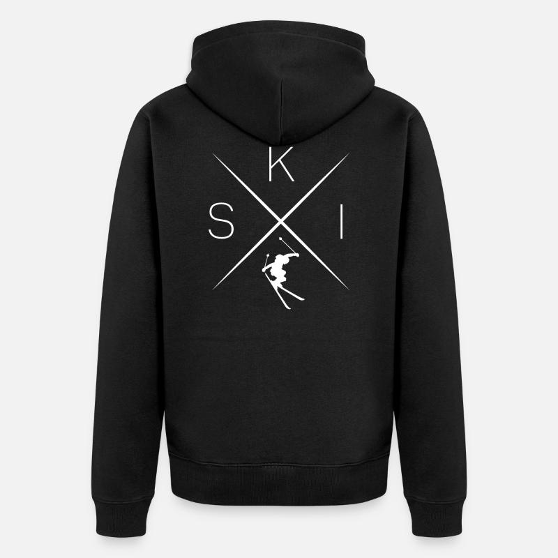 ski - Veste à capuche bio Premium Unisexe - noir
