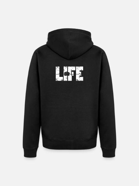 Photograph - Unisex Premium Organic Zip Hoodie - black