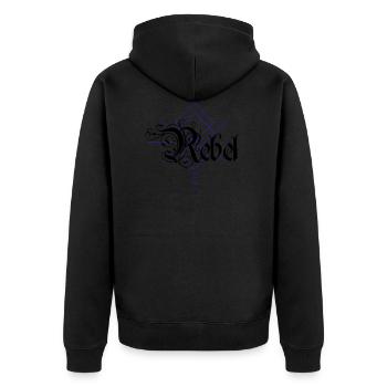 Rebel - Veste à capuche bio Premium Unisexe - noir - Dos - Nico (187cm)