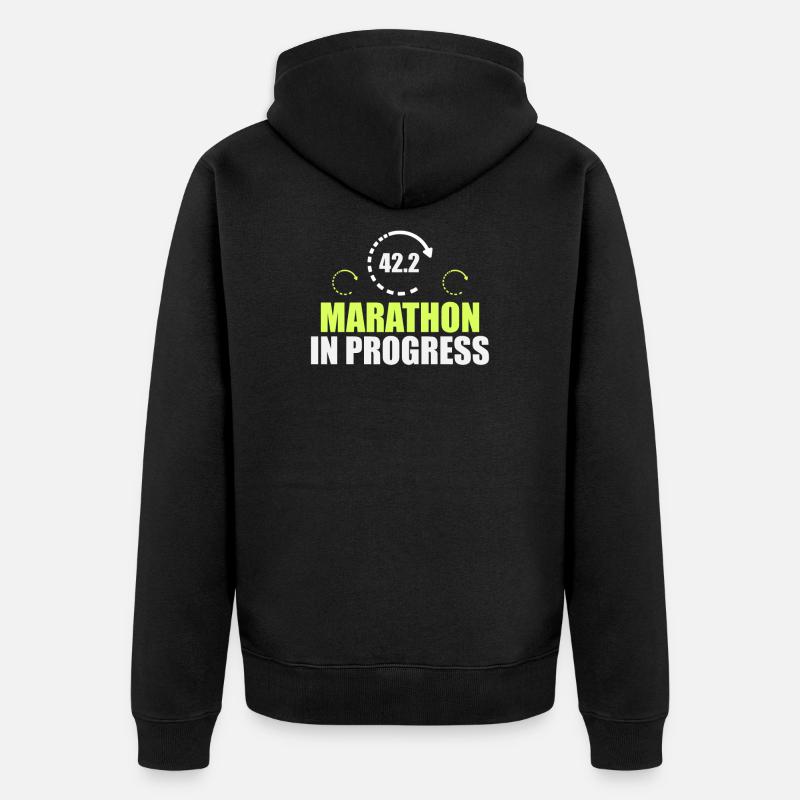 Marathon - Veste à capuche bio Premium Unisexe - noir