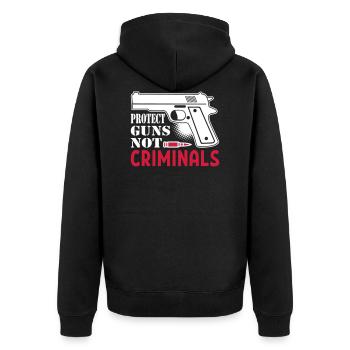 Protégez les armes non criminelles - Veste à capuche bio Premium Unisexe - noir - Dos - Nico (187cm)