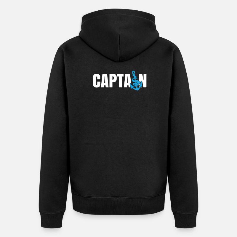 Capitaine - Veste à capuche bio Premium Unisexe - noir
