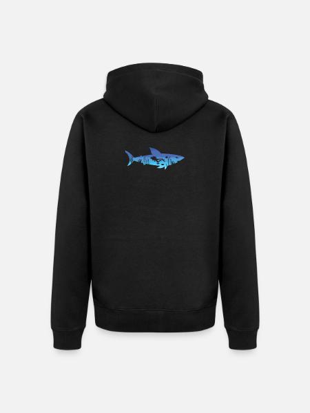 Requins Plongeurs - Veste à capuche bio Premium Unisexe - noir