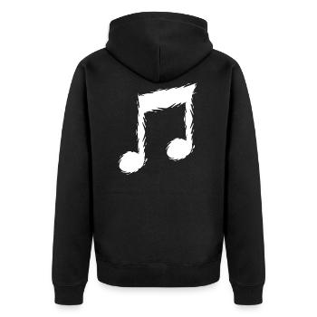 Music note music design singer - Unisex Premium Organic Zip Hoodie - black - Back - Nico (187cm)