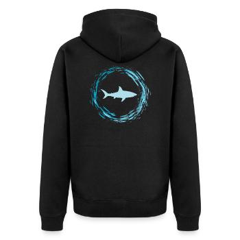 requin - Veste à capuche bio Premium Unisexe - noir - Dos - Nico (187cm)