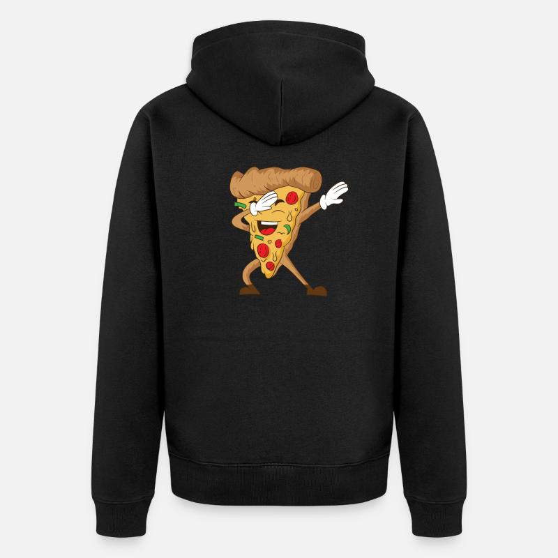 Dabbing Pizza - Unisex Premium Bio Zip Hoodie - Schwarz