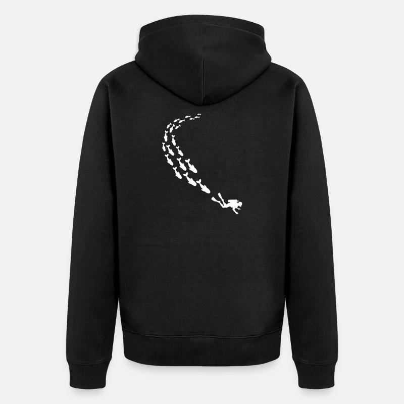 Hai Plongeur Idée cadeau - Veste à capuche bio Premium Unisexe - noir
