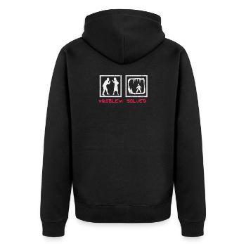Fun Cave Hiking Shirt & Caving Gift - Unisex Premium Organic Zip Hoodie - black - Back - Nico (187cm)