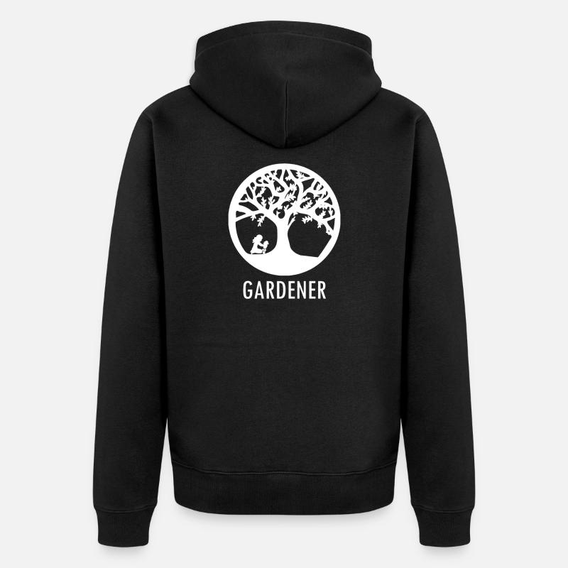 Gartenarbeit - Unisex Premium Bio Zip Hoodie - Schwarz