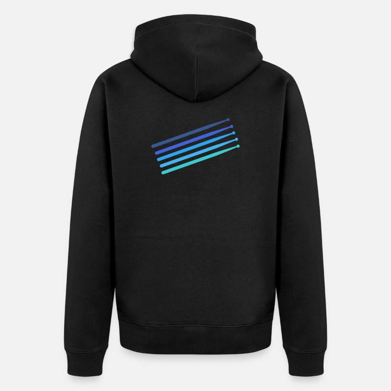Drumsticks - Unisex Premium Bio Zip Hoodie - Schwarz