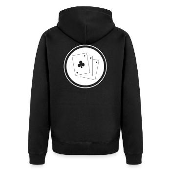 solitaire jouer aux cartes - Veste à capuche bio Premium Unisexe - noir - Dos - Nico (187cm)