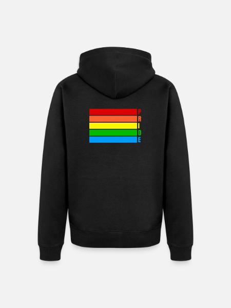 Pride - Unisex Premium Organic Zip Hoodie - black