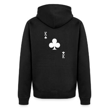 Roi croisé - Veste à capuche bio Premium Unisexe - noir - Dos - Nico (187cm)