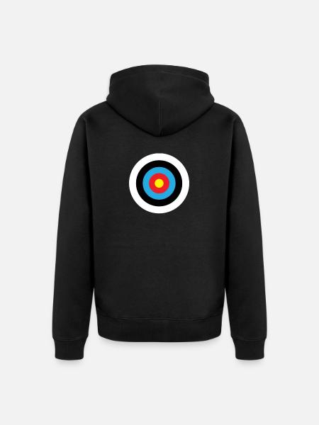 Archery - Target - Unisex Premium Organic Zip Hoodie - black