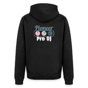 Pioneer Pro DJ Shirt & Gift - Unisex Premium Organic Zip Hoodie - black - Back - Nico (187cm)