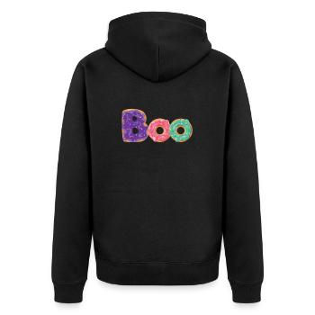 Beignet de boo Halloween - Veste à capuche bio Premium Unisexe - noir - Dos - Nico (187cm)