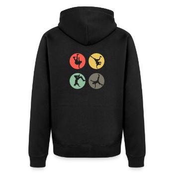 Retro Breakdance Bboying Gift I Breakdancing - Unisex Premium Organic Zip Hoodie - black - Back - Nico (187cm)