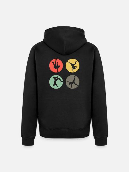 Retro Breakdance Bboying Gift I Breakdancing - Uniseks Premium bio ziphoodie - zwart