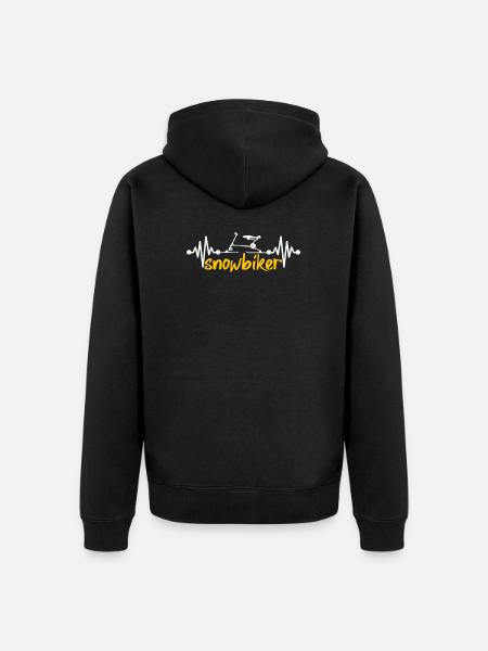 Snowbike driver - Unisex Premium Organic Zip Hoodie - black