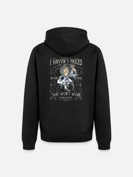 Crazy scientist mad scientist - Unisex Premium Organic Zip Hoodie - black