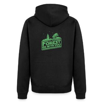 Déforestation - Que la forêt soit avec vous - Veste à capuche bio Premium Unisexe - noir - Dos - Nico (187cm)