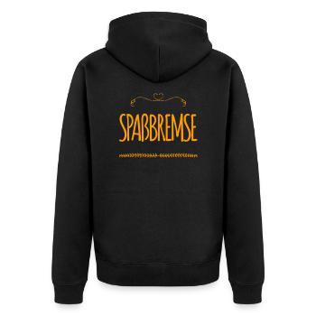 wet blanket - Unisex Premium Organic Zip Hoodie - black - Back - Nico (187cm)