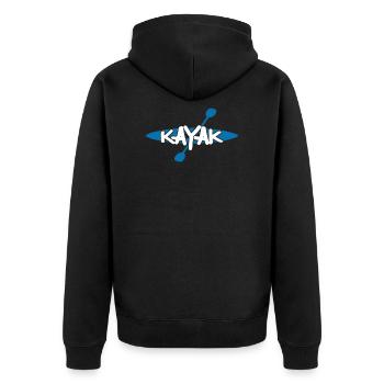 Cadeau de sports nautiques en kayak je canoë kayak kayakiste - Veste à capuche bio Premium Unisexe - noir - Dos - Nico (187cm)