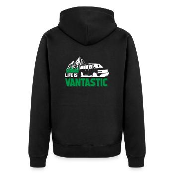 Caravane camping car cadeau je camping caravane - Veste à capuche bio Premium Unisexe - noir - Dos - Nico (187cm)