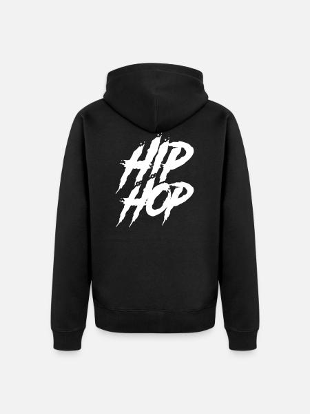 Hip hop music - Unisex Premium Organic Zip Hoodie - black