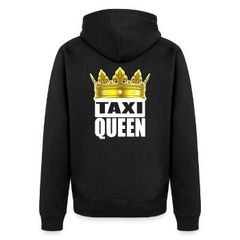 Taxi Queen - Taxi Queen - Unisex Premium Organic Zip Hoodie - black - Back - Nico (187cm)