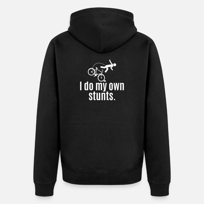 Fahrrad Unfall - Unisex Premium Bio Zip Hoodie - Schwarz