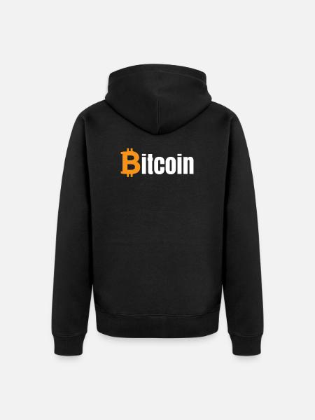 Bitcoin - Unisex Premium Organic Zip Hoodie - black