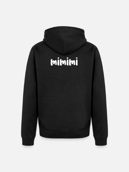Mimimi - Unisex Premium Bio Zip Hoodie - Schwarz