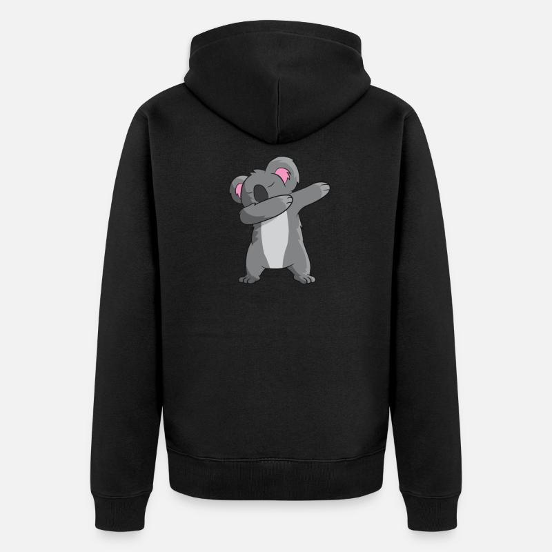 Koala - DAB / Tanzen / dabbing / dabben - Unisex Premium Bio Zip Hoodie - Schwarz