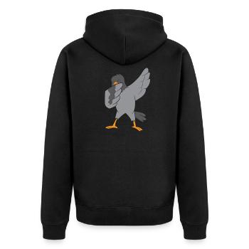 Dove - DAB, dabbing, dabbing, dancing - Unisex Premium Organic Zip Hoodie - black - Back - Nico (187cm)