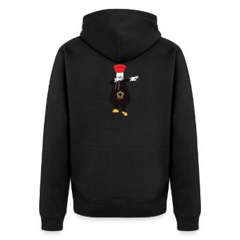 Sauce de soja Tamponner Sushi Halloween Nourriture asiatique drôle - Veste à capuche bio Premium Unisexe - noir - Dos - Nico (187cm)