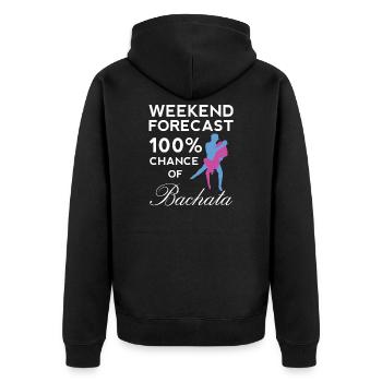 Bachata Funny Dance Salsa Cumbia Merengue Music - Unisex Premium Organic Zip Hoodie - black - Back - Nico (187cm)