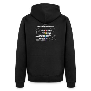 Les mathématiques c'est magique - Veste à capuche bio Premium Unisexe - noir - Dos - Nico (187cm)