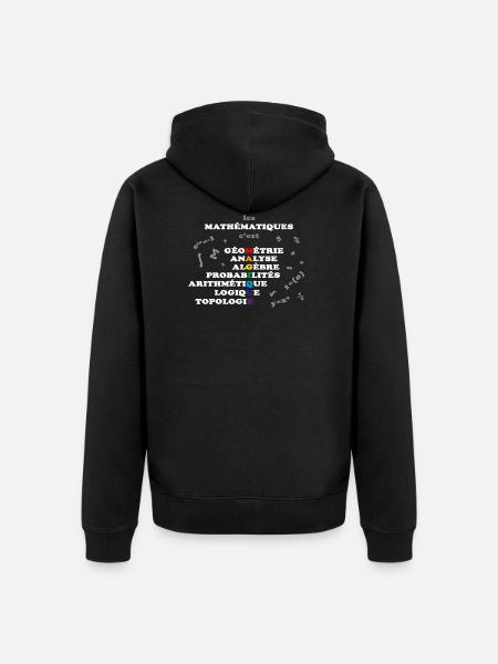 Les mathématiques c'est magique - Veste à capuche bio Premium Unisexe - noir