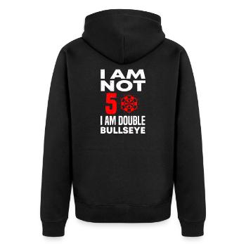 Darts 50th birthday darts - Unisex Premium Organic Zip Hoodie - black - Back - Nico (187cm)