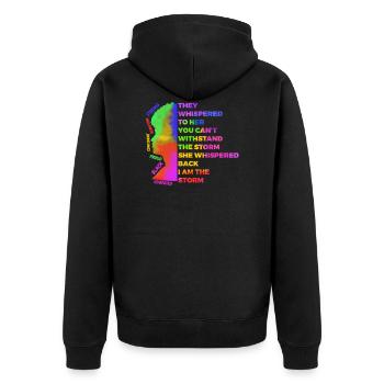 Je suis The Storm Equality Blacklivesmatter - Veste à capuche bio Premium Unisexe - noir - Dos - Nico (187cm)