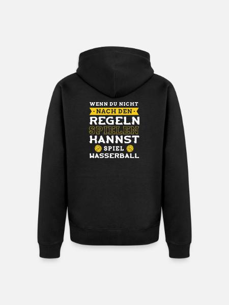 Wasserball - Unisex Premium Bio Zip Hoodie - Schwarz